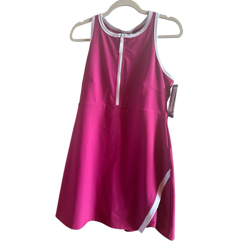 NWT Sage Collective Fushia Pink Raceback Active Dress Size XL Built In Shorts
